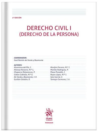 Derecho Civil I (Derecho de la Persona) 4ª Edición