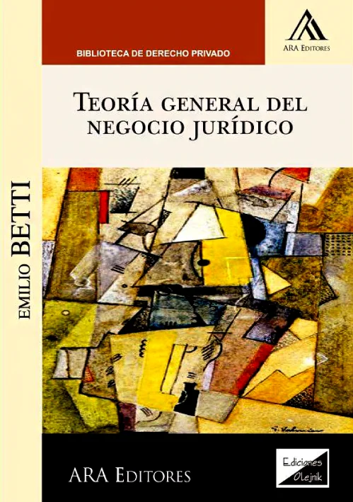 TEORIA GENERAL DEL NEGOCIO JURIDICO