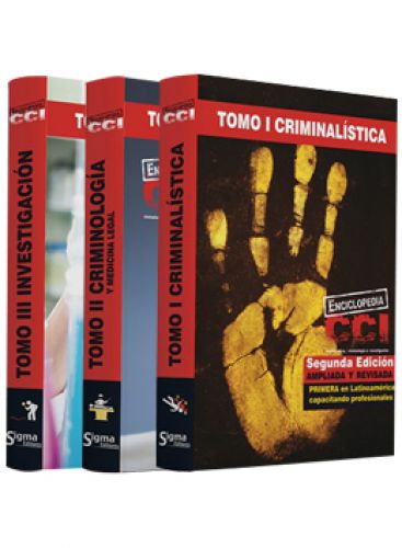 ENCICLOPEDIA CCI ( CRIMINALISTICA, CRIMINOLOGÍA, INVESTIGACIÓN )  3 TOMOS