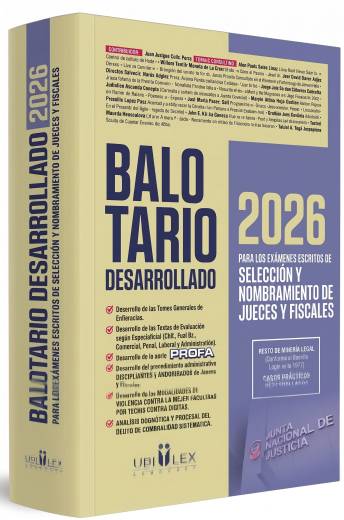 BALOTARIO DESARROLLADO 2026. Para selección y nombramiento de jueces y fiscales